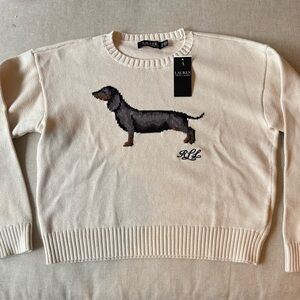 NWT Ralph Lauren Dachshund Dog Jumper Sweater XL